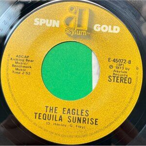 The Eagles Tequila Sunrise / Already Gone 45 Vinyl 70s Classic Rock Asylum 45072